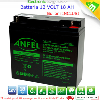 AGM Batteria 12V 14 AH AGM AL PIOMBO 12V PANNELO SOLARE FOTOVOLTAICO VITE TAMPONE 