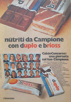 Pubblicità Advertising Werbung Italian Clipping 1973 FERRERO DUPLO E BRIOSS