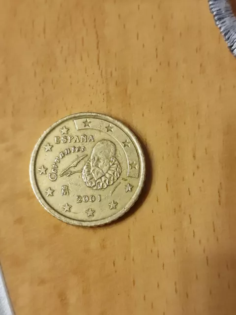 50 Cent Münze 2001 Spanien *Espana* Rarität