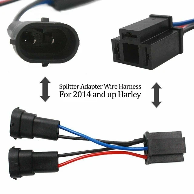 Adaptateur Faisceau Phare H4 9003 – Séparateur 2 Voies Mâle/femelle – Pour Installation LED Sur Voiture, Camion – Lot De 2 Pièces