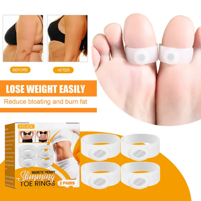 4pcs Foot Thumb Massage Rings Improve Body Shape Silicone Fat Burner Health Care 2