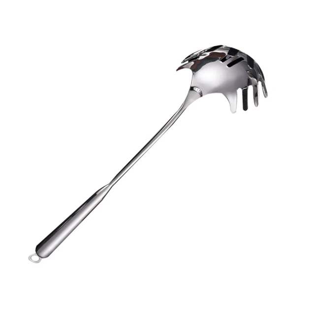Cuchara de espagueti cuchara de garras de pasta: pinzas de silicona mango largo pasta espaguetis
