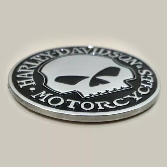 3D Willie G Skull METAL Emblem / Badge For Harley Davidson Tank / Trunk 2