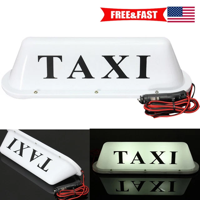 12V Car Truck Taxi Cab Sign Roof Dome LED Light Lamp Shell Magnetic Base US
