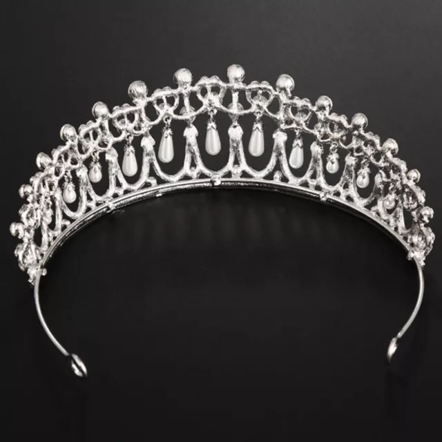 Boda Novia Corona de Perlas Diana Princesa Tiara Accesorios para el Cabello 3