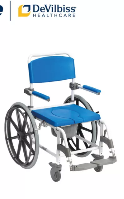 Dusch-Toilettenrollstuhl Aston 24" Drive Medical Räder Höhenverstellbar NEU