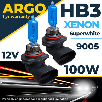 Argo Hb3 Super Xenon Blanc Phare Ampoules 100w 501 Côté Feu 9005 Amélioration Hid 12v 
