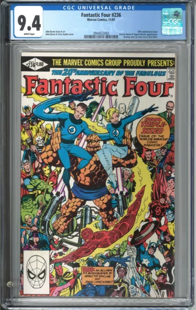Fantastic Four #236 CGC 9.4 NM WP 1981 Marvel Comic Stan Lee Kirby Story Dr Doom
