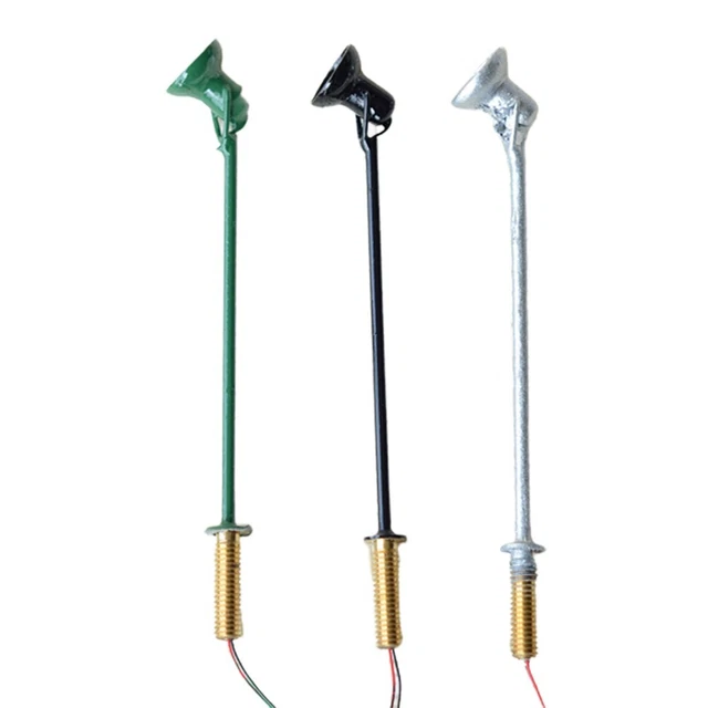 ENSEMBLE DE LAMPADAIRES DEL faciles à installer pour maisons H0 10
