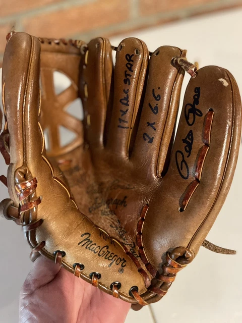 pete rose signed Baseball Glove MacGregor Rare HOF Vintage Cincinnati Reds