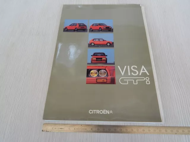 brochure depliant originale only press '85 citroen Visa GTi + 2cv cx ect