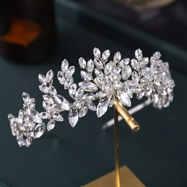 Bridal Hair Tiara Crystal Crown Wedding Prom Headpiece Hairband Accessories 3