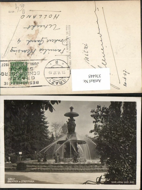 376445,Graz Brunnen im Stadtpark