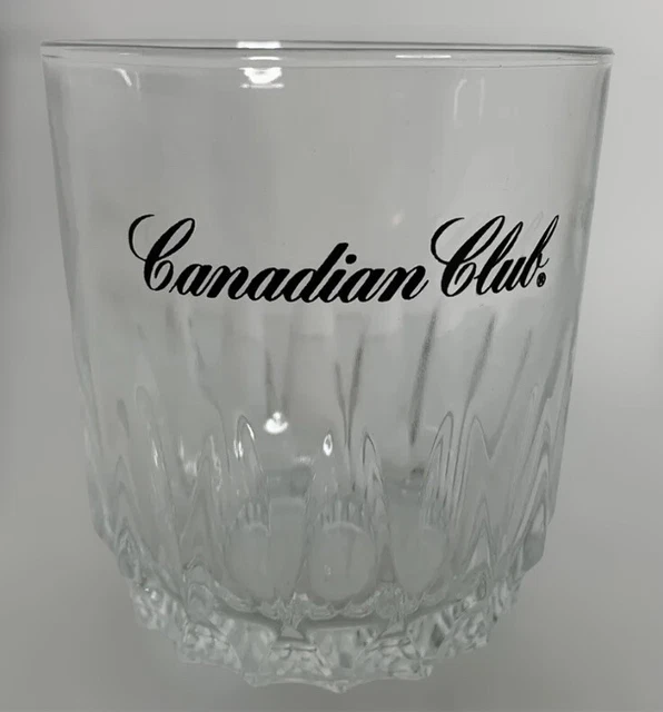 Vintage Canadian Club Whiskey Luminarc Low Ball Rocks Cocktail Glass