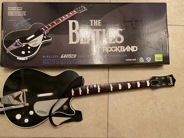 XBOX 360 THE Beatles Rock Band Wireless Gretsch Duo Jet Guitar
