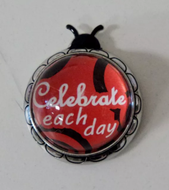 X1 Celebrate Each Day LUCKY LADYBUG CHARM FIGURINE Inspirational Message