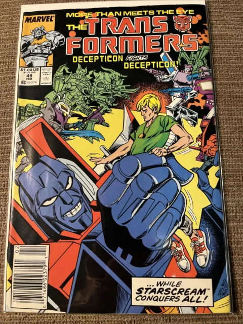 Marvel Comics The Transformers  #49 Comic book. “More than meets the Eye!”
