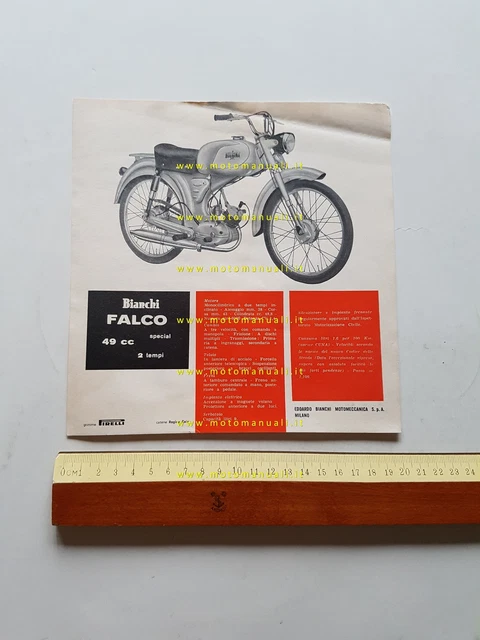 Bianchi 50 Falco Special 1964 depliant ITALIANO originale