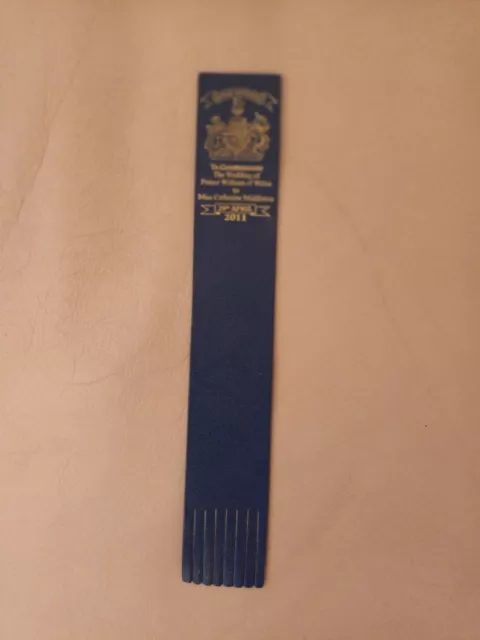 Commemorative William And Kate Royal Wedding 2011 Bookmark
