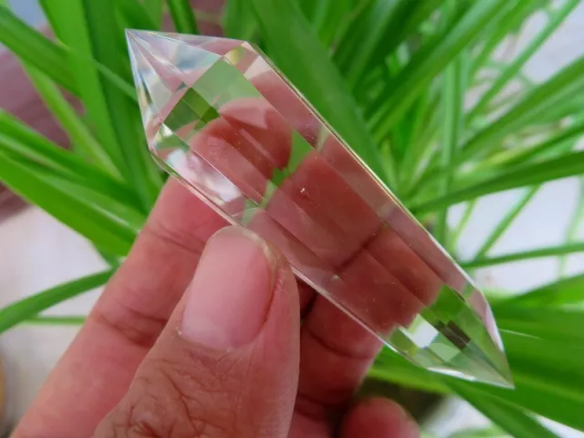 12 Sided VOGEL Style Natural Clear QUARTZ CRYSTAL DT POINT Healing 34.4g