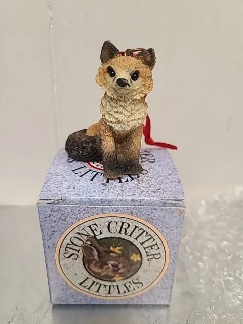 Vintage 1990 Stone Critter Littles Fox, New In The Box,Rare!