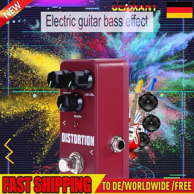 KOKKO Guitar Effect Pedal Distortion Effect Block 9V Adapter Bass Power Supply