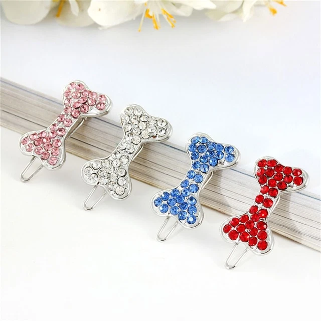 Accessori per la toelettatura fiocchi per cuccioli belle clip per capelli barra per capelli forcine per capelli metallo