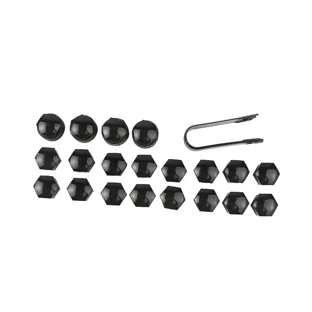 for VW Audi 16x Wheel Lug Nut Cover 17mm & 4x Locking Cap 25mm & 1x Removal Tool