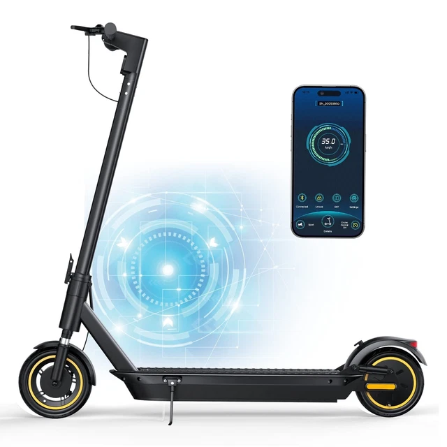 Trottinette électrique Adulte Pliable - Autonomie 25-35 Km - Batterie 10,4 Ah - Pneus Pleins 8,5 Pouces - Connectée En Bluetooth - 5