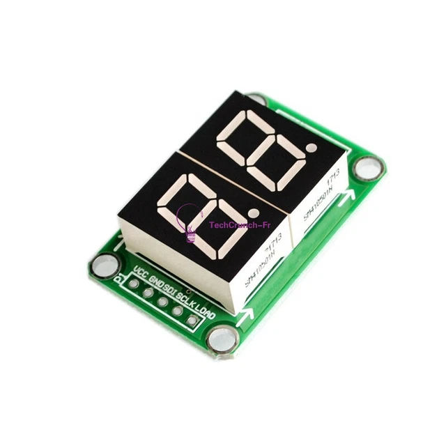 Module Afficheur 2 Chiffres Nixie à LED 74HC595 - 3.3V-5V - Neuf Pour Projets Arduino/Raspberry