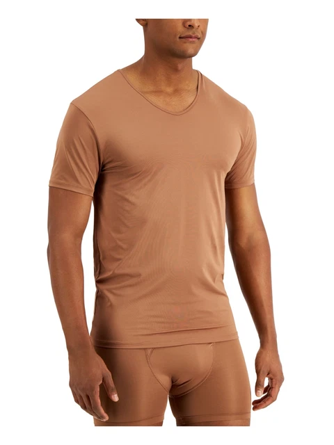 ALFATECH BY ALFANI Intimates Brown Air Mesh Quick-dry Base Layer Underwear S