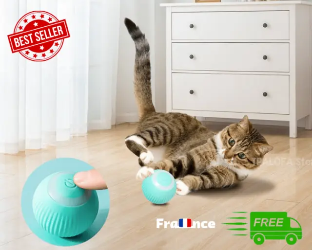 Balle électrique intelligente pour chat, jouet interactif automatique
