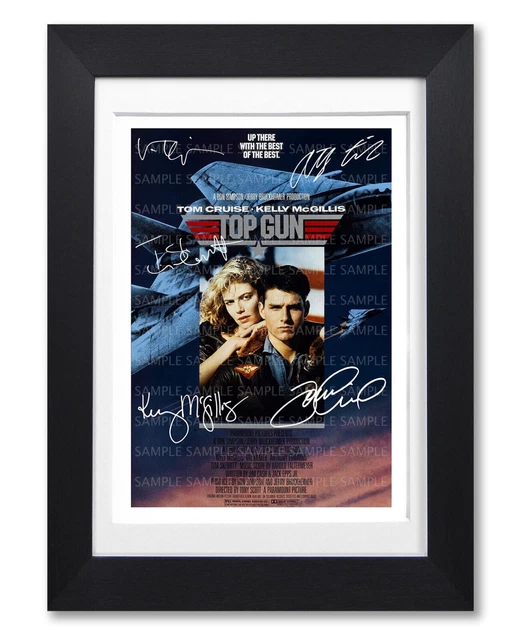 TOP GUN MOVIE Cast Signed Poster Print Photo Autograph Gift Film Tom