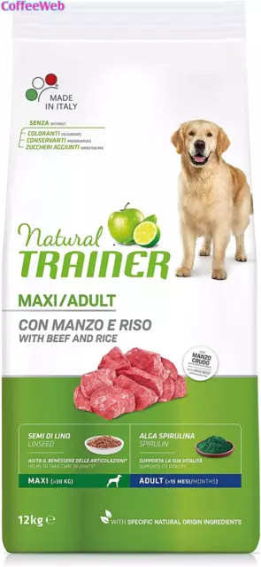 Natural  - Cibo per Cani Adulti Di Grande Taglia, Alimento Secco Con Manzo E Ris