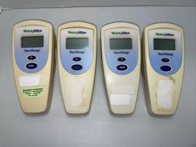 Welch Allyn SureTemp 678 Digital Thermometer LOT of 4 for PARTS OR REPAIR