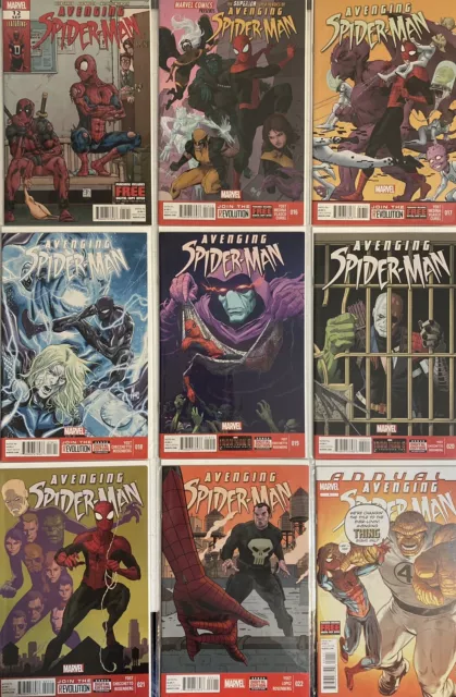 Avenging Spider-Man Marvel Comics Lot (2012) 12 Deadpool 16-22 Annual 1 Thing
