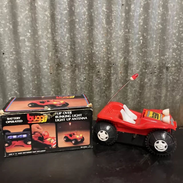 Vintage Battery Operated Flip Over Dune Buggy Vehicle 1980’s Toy  Car BOXED