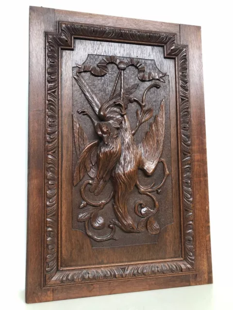 Stunning Large French Death Game Hunt /Black Forest Door panel in wood 3