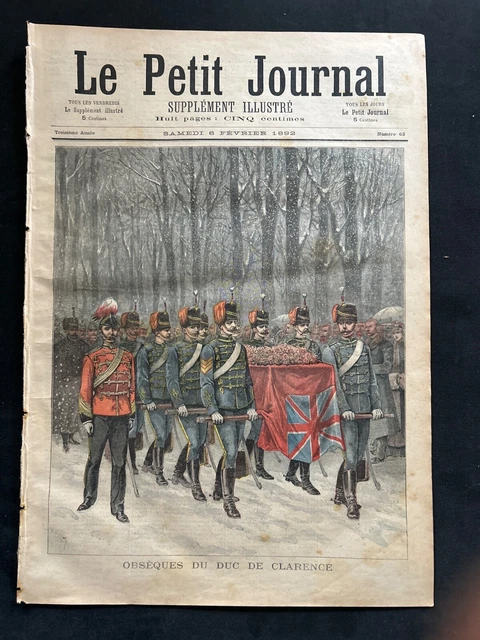 Le Petit journal - Supplément illustré N° 210 : Les obsèques du Tsar