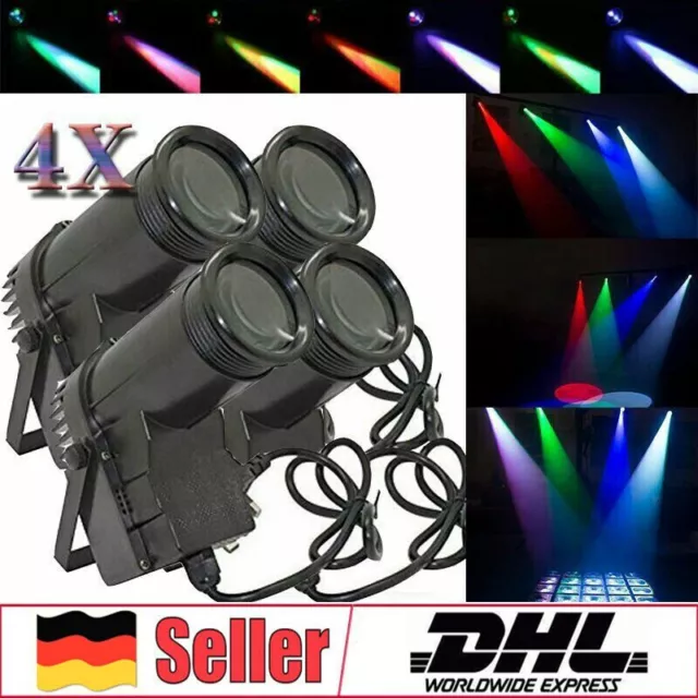 4stk Bühnenlicht 30W LED 4in1 RGBW DMX Pinspot Strahl Party DJ Bühnenbeleuchtung