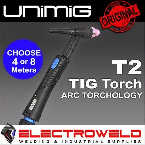 UNIMIG T2 Tig Torch 4m / 8m Gun Welding 7 Pin Razor 200 180 ACDC UMT2F4M UMT2F8M