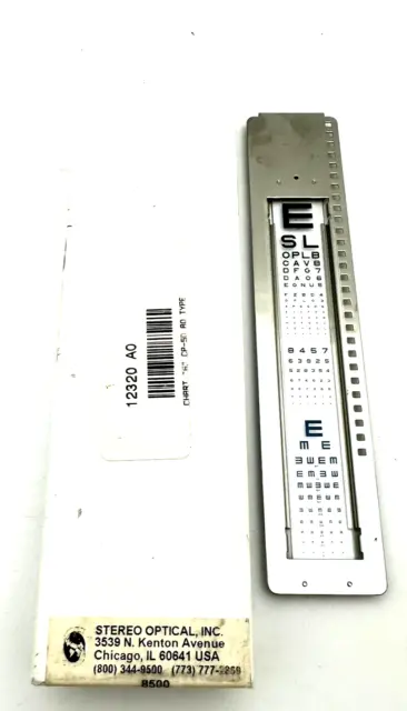 Used Reichert Projector-O-Chart Slide Eye Exam Accessories