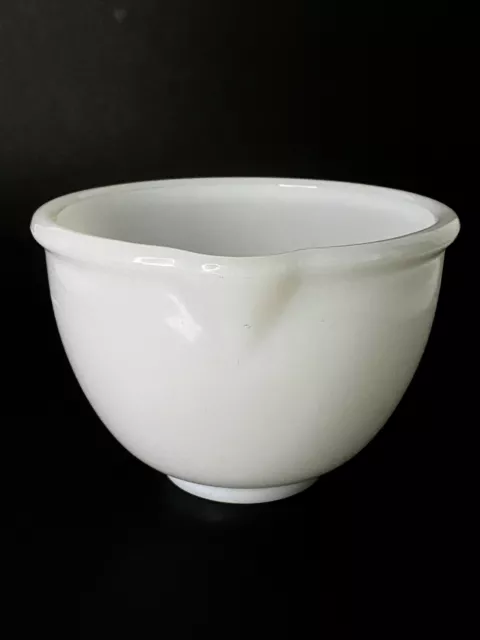 Vintage Glasbake Milk Glass Mixing Bowl 20 CJ 6.5" Pour Spout for Sunbeam Mixer