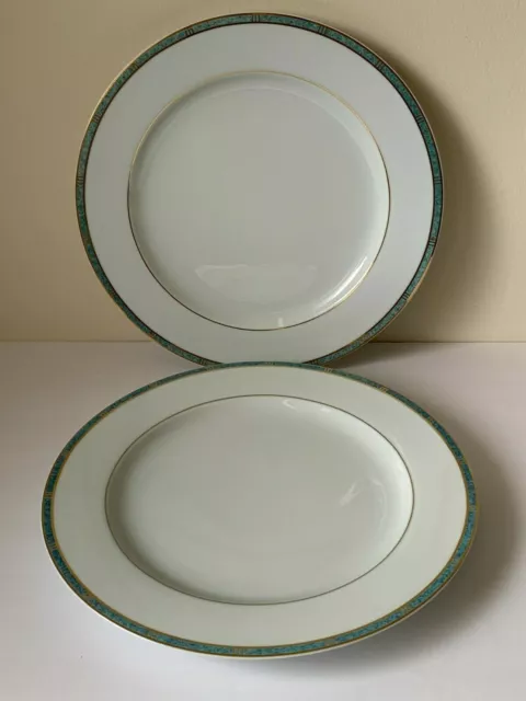 Bernardaud Limoges France Antinea Vert Service Plate Charger Set of 2