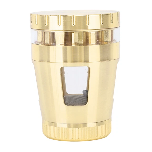 (Gold)Coffee Grinder Manual Spice Grinder With Spatula Fine Grinding Easy To