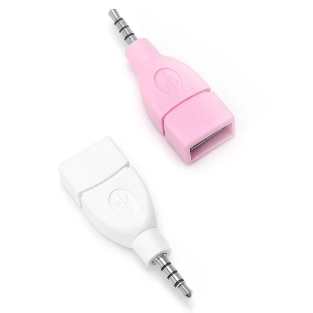 Car To Usb Converter Adapter USB 2.0 Female To 3.5mm Male AUX  Car Plug
