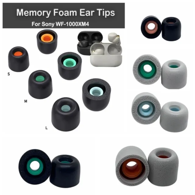 For Sony WF-1000XM5 WF-1000XM4 WF-1000XM3 Memory Foam Earbud Tips Noise  Reducing Eartips Replacement Buds Tip Earplugs Ear Pads