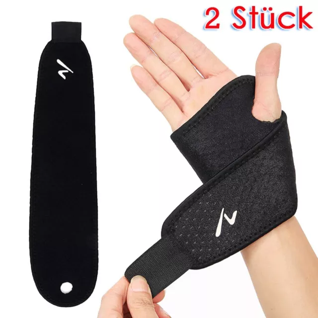 2x Handgelenkbandage Handbandage Sport Fitness Krafttraining Wrist Wraps Bandage