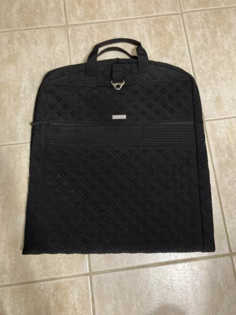 VERA BRADLEY Hanging Long Garment Bag Travel Bag Classic Black Microfiber NWOT
