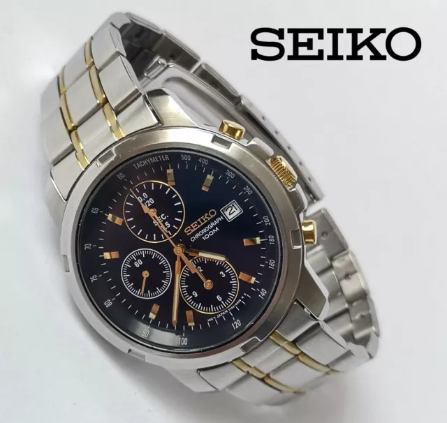 SEIKO 7T92-0BF0 CRONOGRAFO Uomo Quarzo Multi Quadrante Data Acciaio Inox  EUR 109,25 - PicClick IT